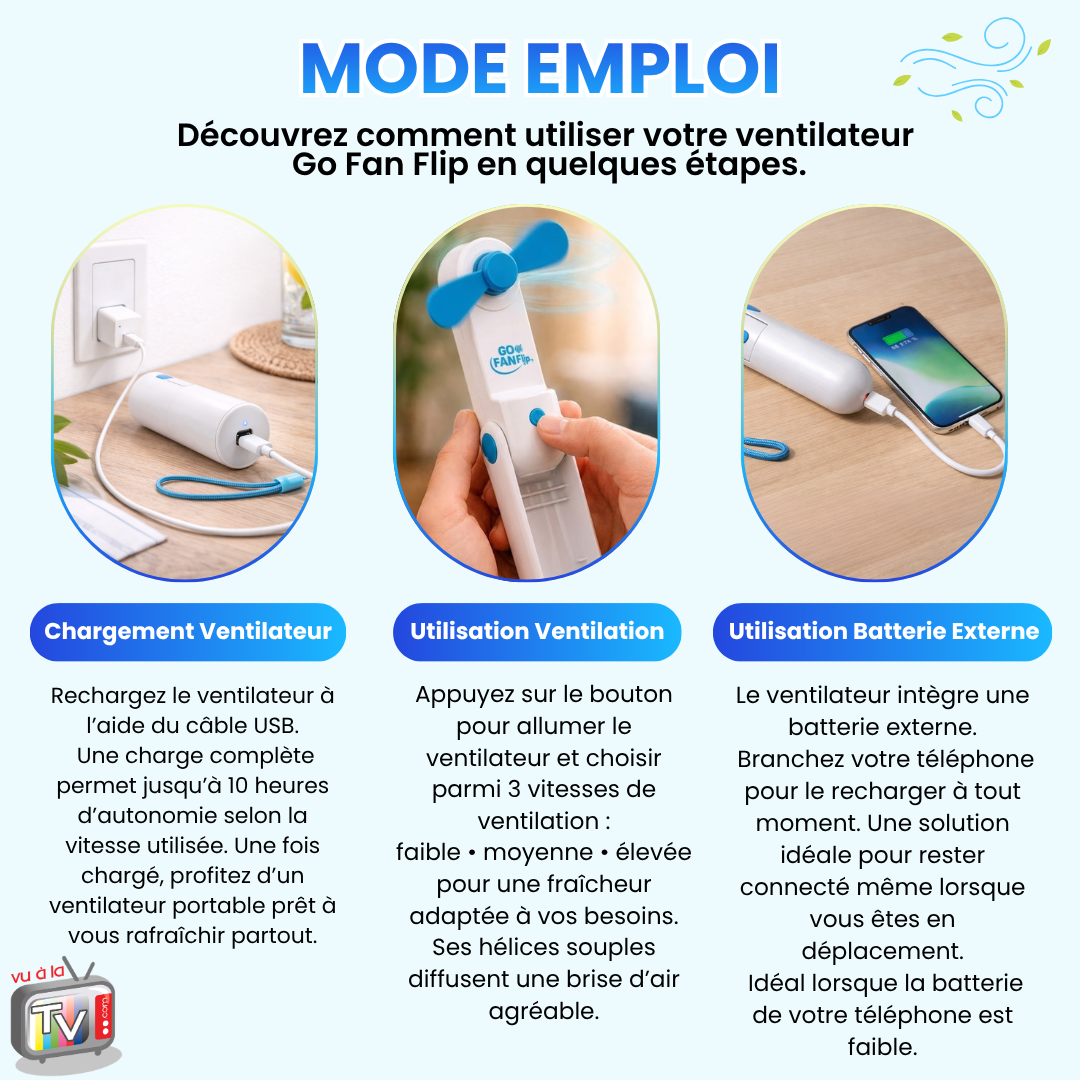 Mini Ventilateur Portable Go Fan Flip