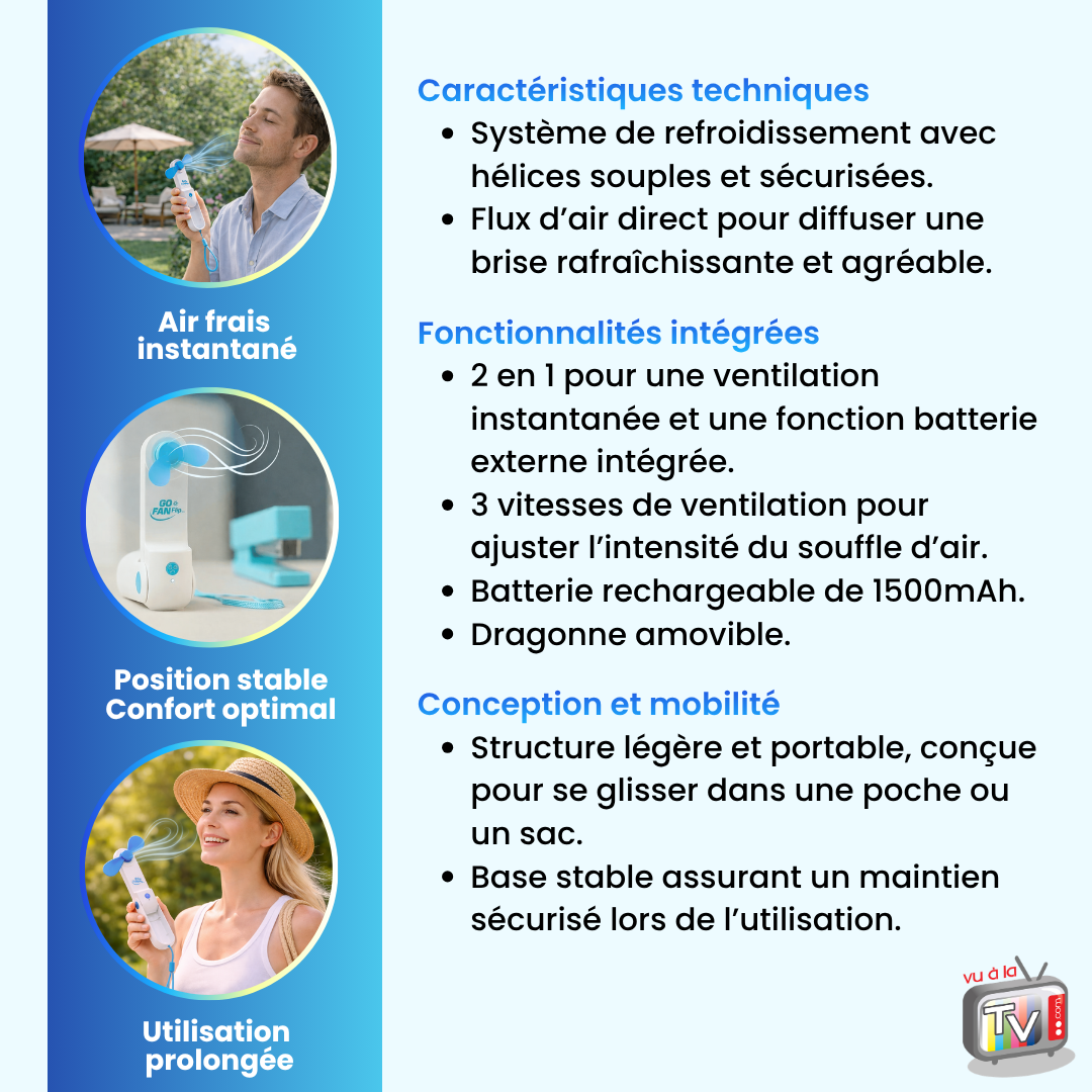 Mini Ventilateur Portable Go Fan Flip