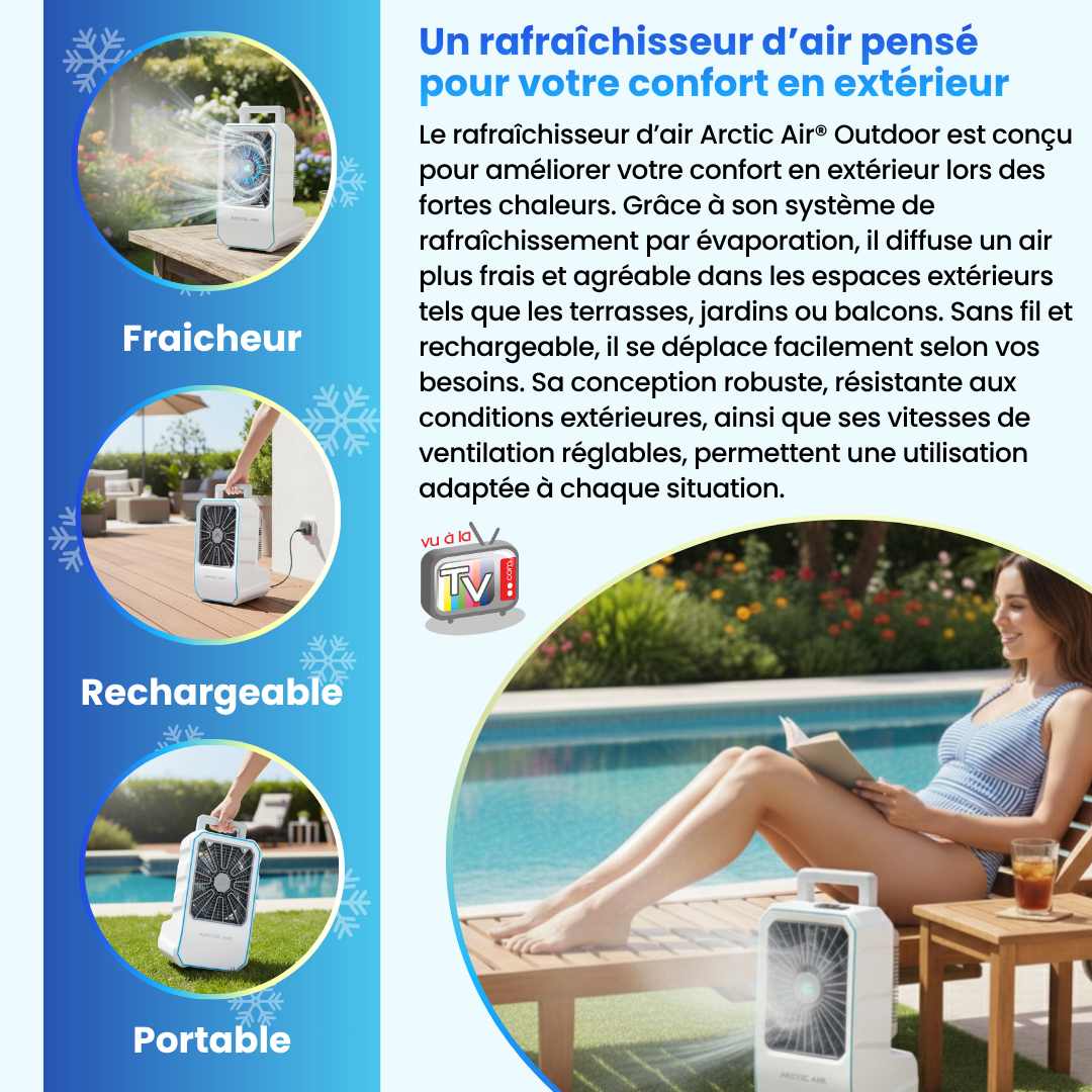 Rafraichisseur d'Air et Climatiseur Mobile Exterieur Artic Air
