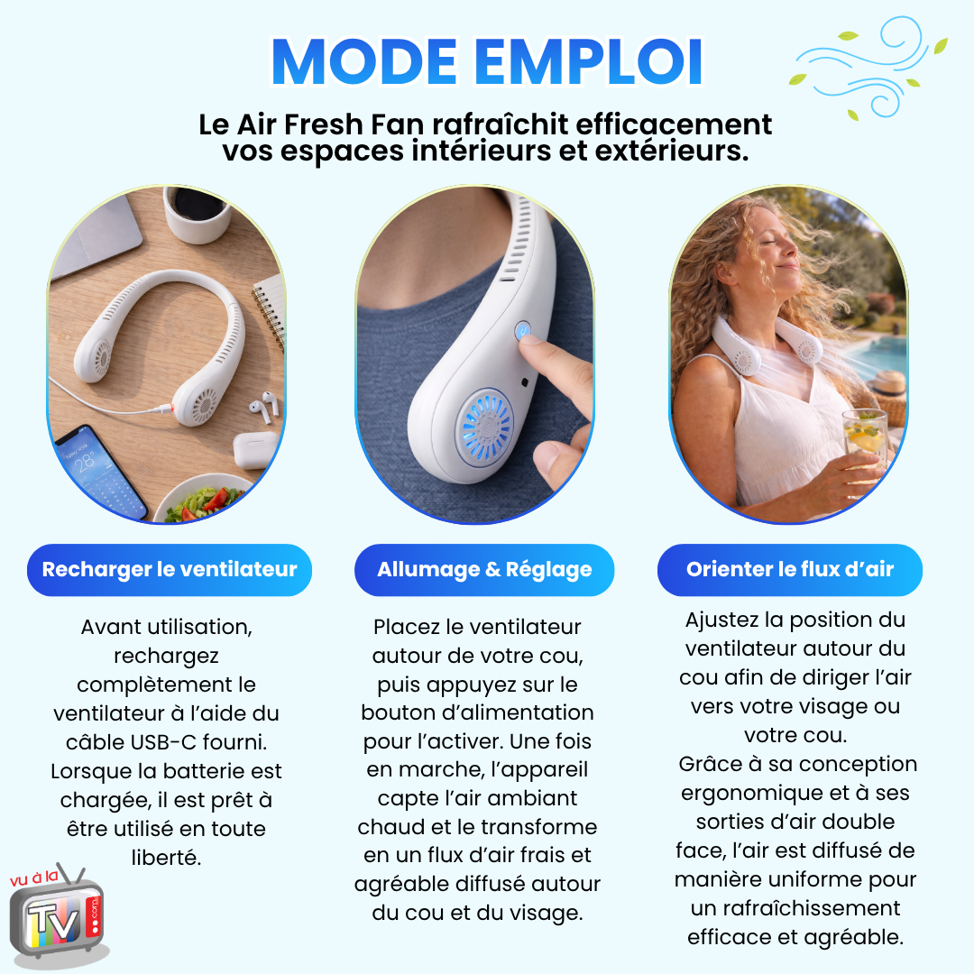 Air Fresh Ventilateur Tour de Cou