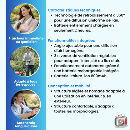 Air Fresh Ventilateur Tour de Cou