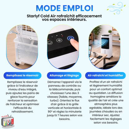 Refroidisseur d'air portable 3 en 1