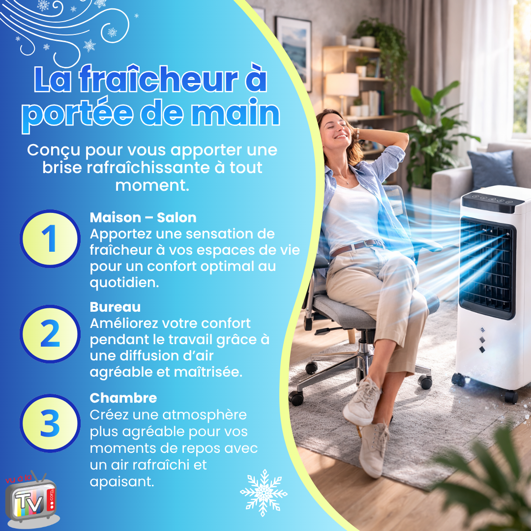 Refroidisseur d'air portable 3 en 1