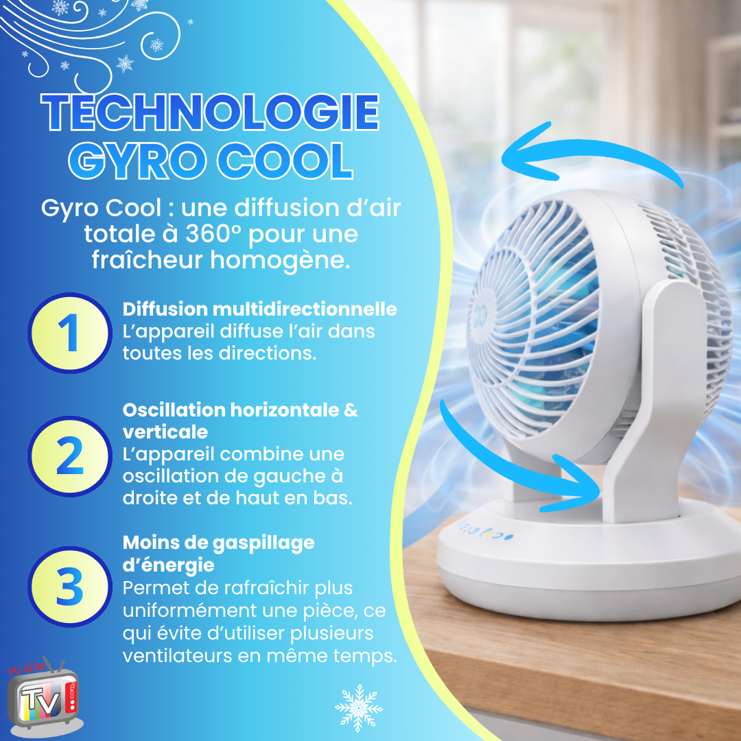 Ventilateur Portable Oscillant 360° Artic Air