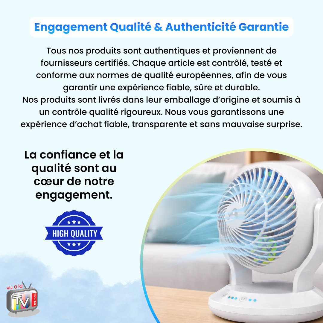 Ventilateur Portable Oscillant 360° Artic Air