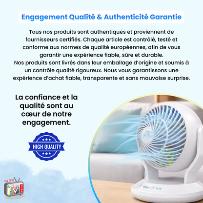 Ventilateur Portable Oscillant 360° Artic Air