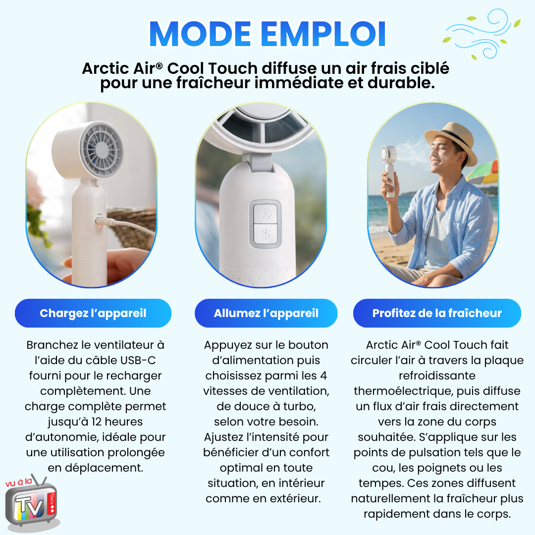 Ventilateur Portable Cool Touch Artic Air