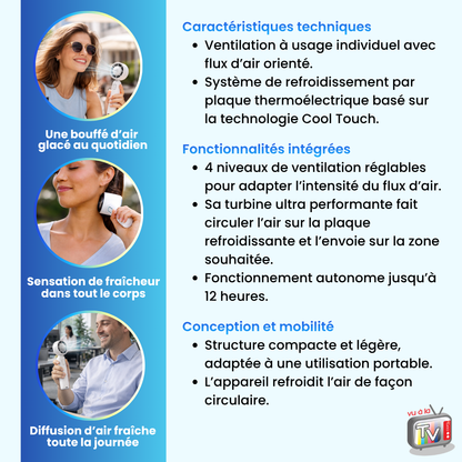 Ventilateur Portable Cool Touch Artic Air